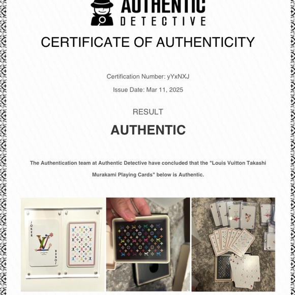 LV card- Takashi Murakami Multicolor White Playing Card- Pick 1 - Picture 9 of 16